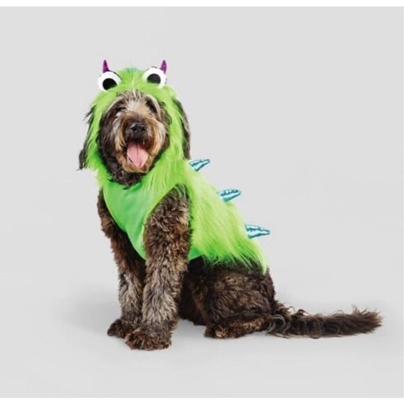 Hyde and Eek Other - Hyde and Eek Green Monster Cat and Dog Hoodie Halloween Costume Size M